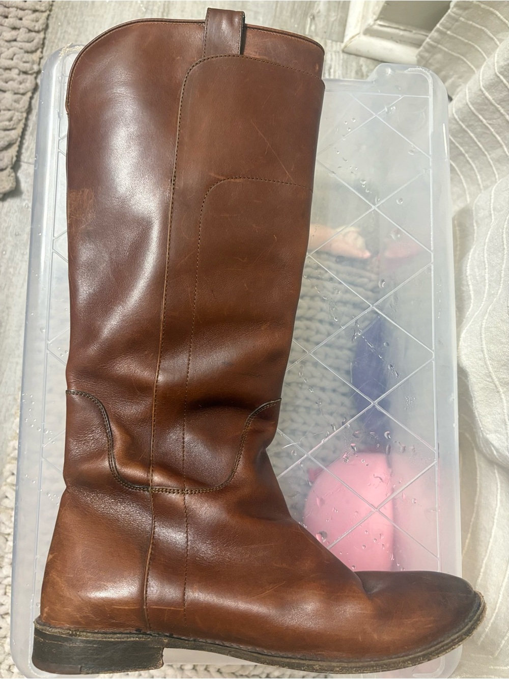 Frye Tall Brown Leather Over-the-Knee Riding Boot